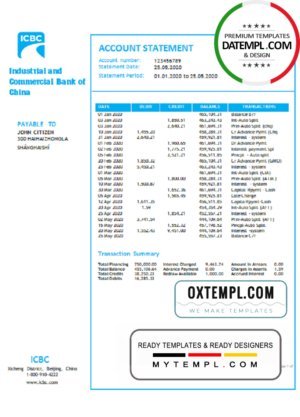 USA Stripe tax invoice template in Word and PDF format, fully editable