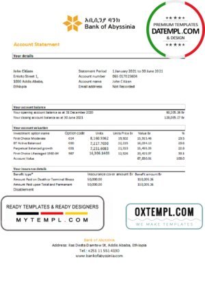 PDS Ghana Limited business utility bill, Word and PDF template