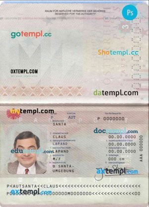 Kazakhstan entry visa PSD template, completely editable, with fonts