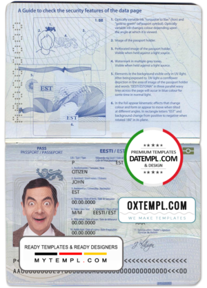 Malaysia Visa PSD template, completely editable