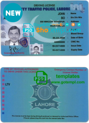 Security agency ID card PSD template
