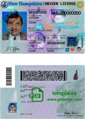 Ukraine driving license template in PSD format, fully editable (2016-2021)