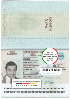 Iran passport PSD template, fully editable, 2014 – present