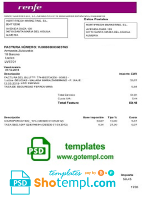 Free Invoice with Sales Tax template in word and pdf format