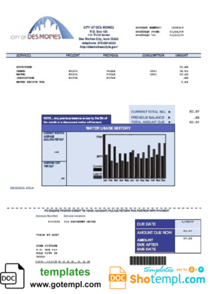 Free Invoice Template for Cleaning Service template in word and pdf format