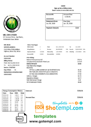 Construction Estimate Invoice template in word and pdf format