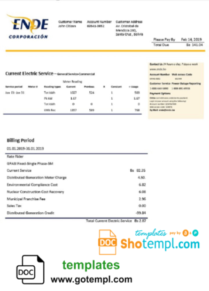 India Vijaya Traders Private Limited Company invoice template in Word and PDF format, fully editable