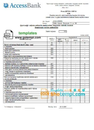 Syria HOVAG Company electricity utility bill template in Word and PDF format