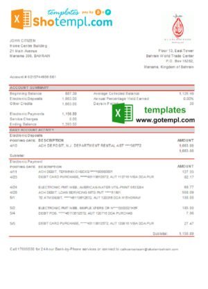 USA Missouri Together Credit Union bank statement template in Word and PDF format (6 pages)