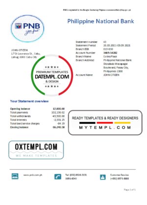 Monaco hotel booking confirmation Word and PDF template, 2 pages