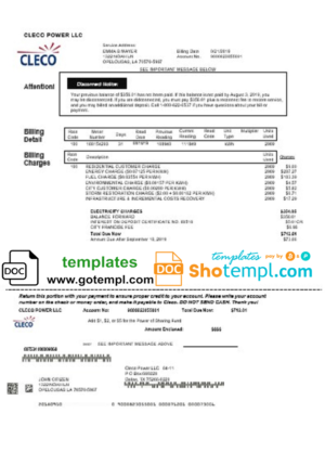 USA Abercrombie & Fitch invoice template Word and PDF template, fully editable
