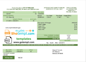 South State bank company statement Word and PDF template
