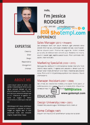 Modern and Professional Resume template in WORD format