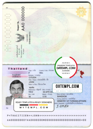 Hungary passport template in PSD format