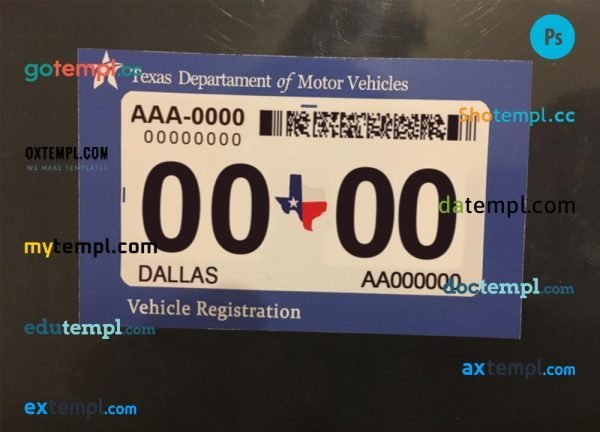 USA Texas Auto Insurance template in PSD format, Bonus editable photo look on the table