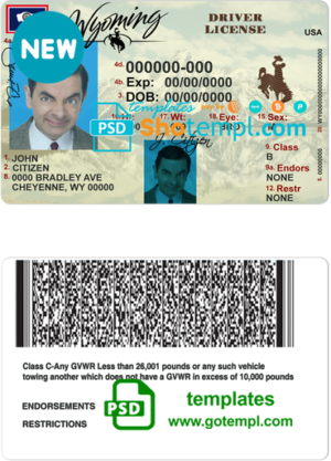 Uzbekistan driving license PSD template, completely editable