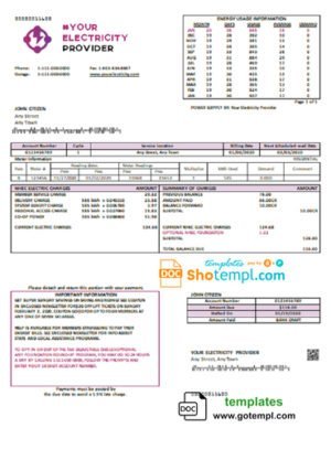 Real Estate Tax Invoice template in word and pdf format