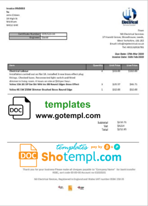 free annual maintenance contract template for IT services, Word and PDF format