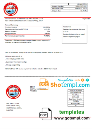 Free Generic Invoice template in word and pdf format