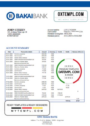 # center innovate bank universal multipurpose bank account reference template in Word and PDF format