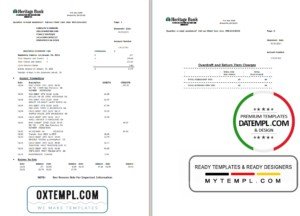 India Indian Overseas Bank statement Excel and PDF template