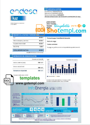 USA packaging company employee sheet template in Word and PDF format