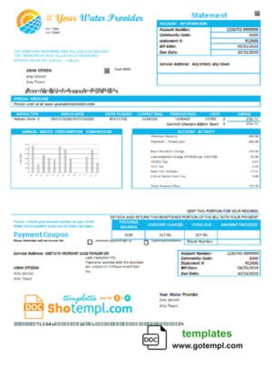 # sun system universal multipurpose utility bill template in Word format
