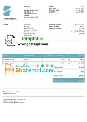 digital smart universal multipurpose good-looking invoice template in Word and PDF format, fully editable