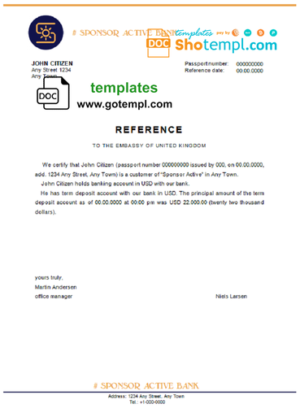 USA Massachusetts Radius Bank statement easy to fill template in Excel and PDF format