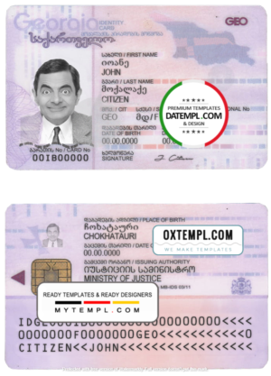 Iran passport editable PSD files, scan and photo-realistic look (2014-present), 2 in 1
