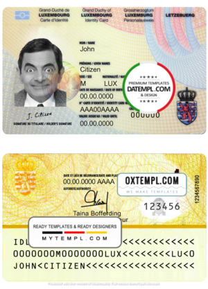 Vietnam identity card PSD template, version 3