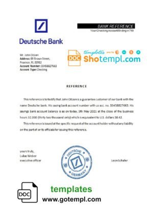 Germany Deka Bank visa debit card template in PSD format