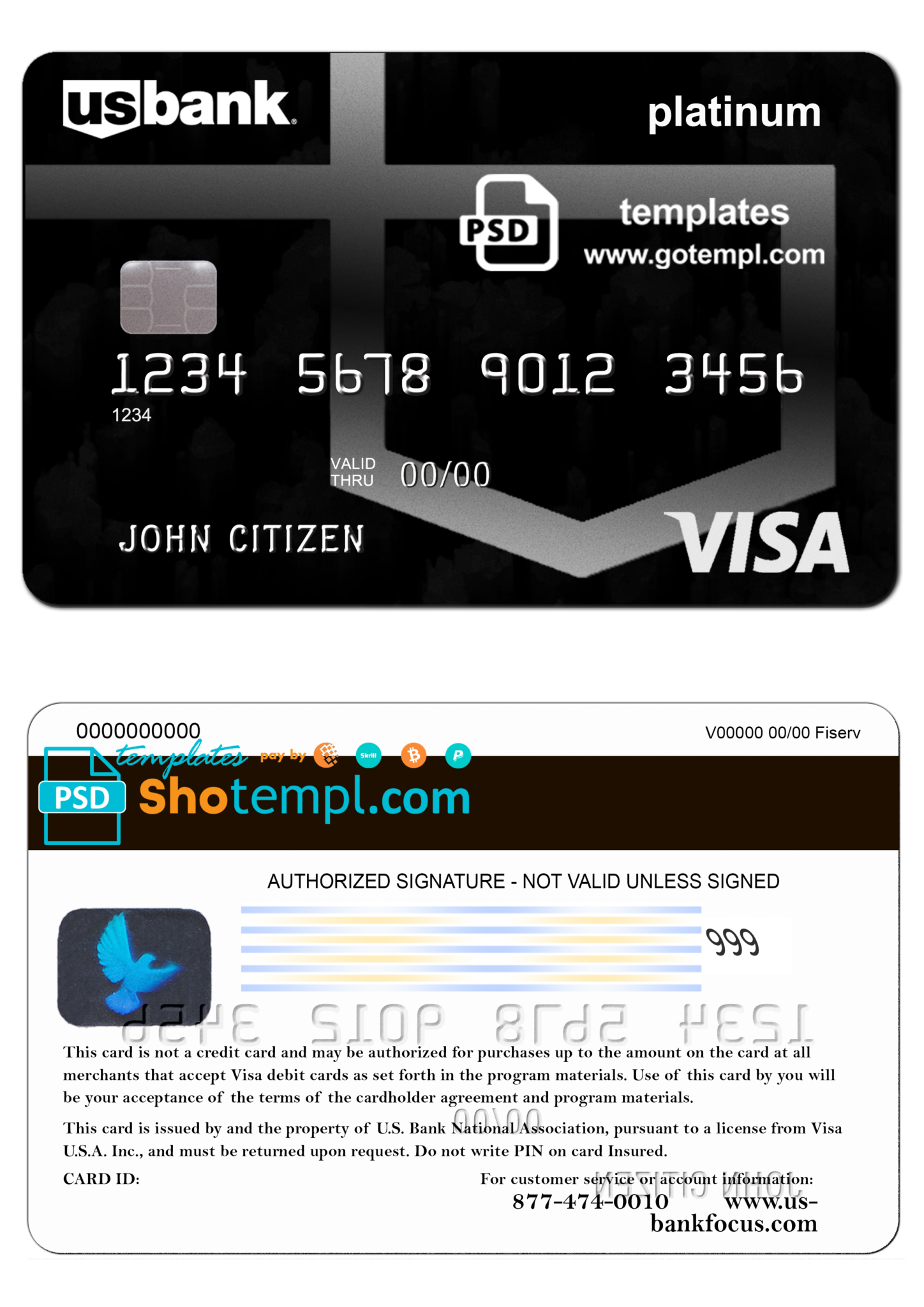 Editable credit card templates - Gotempl.pro