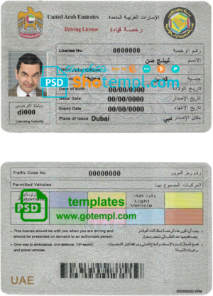 Brazil (Santa Catarina) driving license template in PSD format