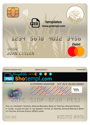 Angola Banco Sol visa card template in PSD format