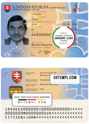 Slovakia ID template in PSD format, fully editable