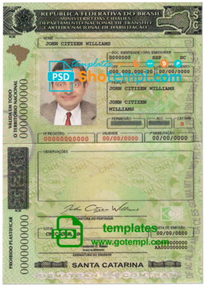 Russia Alfa bank visa classic card, fully editable template in PSD format