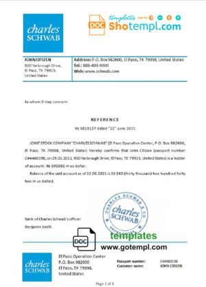 Australia Citibank bank statement Word and PDF template, 6 pages