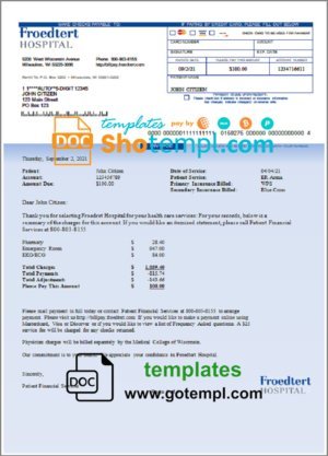 Helen Proof of address business utility bill, Word and PDF template
