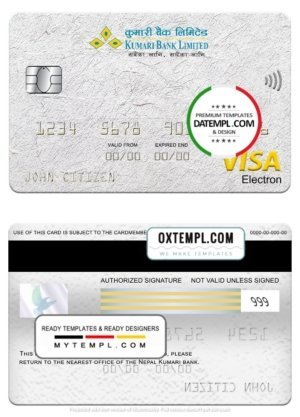 Lebanon Byblos Bank mastercard fully editable credit card template in PSD format