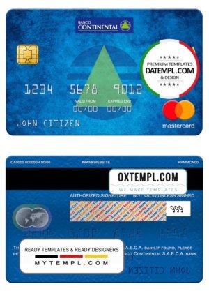 Kuwait Gulf Bank mastercard fully editable template in PSD format