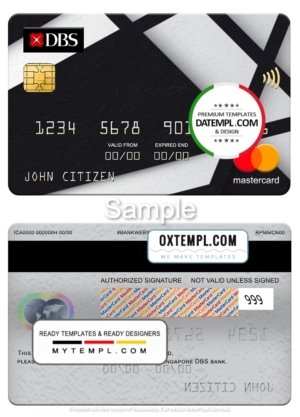 USA East West Bank mastercard template in PSD format