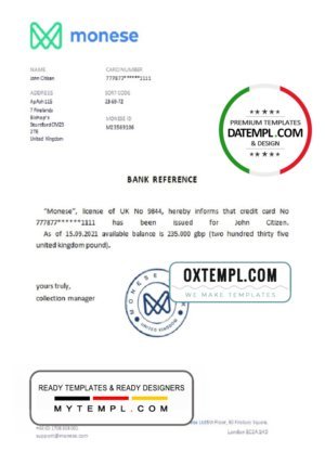 Sao Tome and Principe Banco Central de S.Tome e Principe bank statement, Excel and PDF template