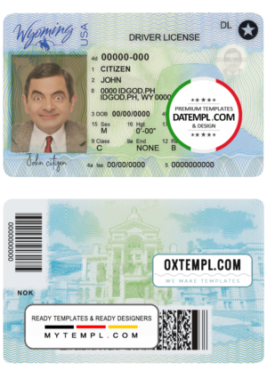 USA North Carolina driving license template in PSD format