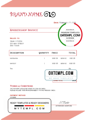 define curl universal multipurpose invoice template in Word and PDF format, fully editable