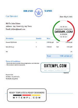 # beta stream universal multipurpose invoice template in Word and PDF format, fully editable