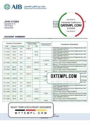 USA APS public services company pay stub Word and PDF template
