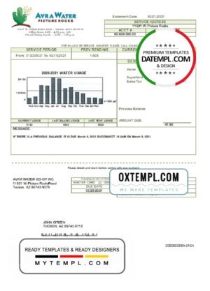 Australia Aveo bank statement template in .xls and .pdf file format