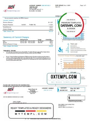 Denmark vital record birth certificate Word and PDF template, completely editable