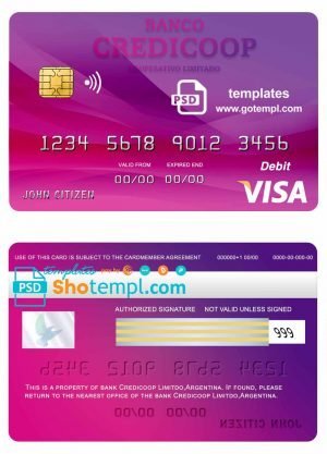 Guinea Banque Islmaique de Guinée visa card fully editable template in PSD format